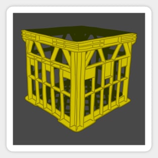 Yellow Milk Crate Magnet